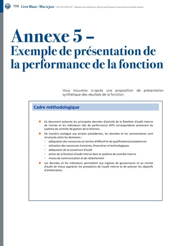 KPI de l’audit : Mesurer les indicateurs clés de performance d’une fonction d’audit interne / IIA Italy page 106