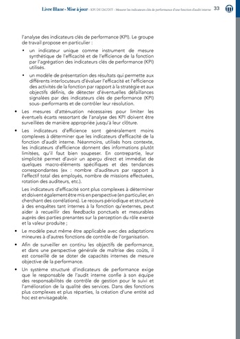 KPI de l’audit : Mesurer les indicateurs clés de performance d’une fonction d’audit interne / IIA Italy page 33