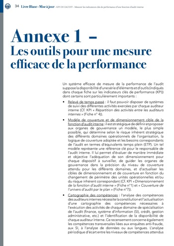 KPI de l’audit : Mesurer les indicateurs clés de performance d’une fonction d’audit interne / IIA Italy page 34