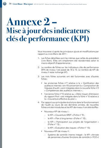 KPI de l’audit : Mesurer les indicateurs clés de performance d’une fonction d’audit interne / IIA Italy page 36