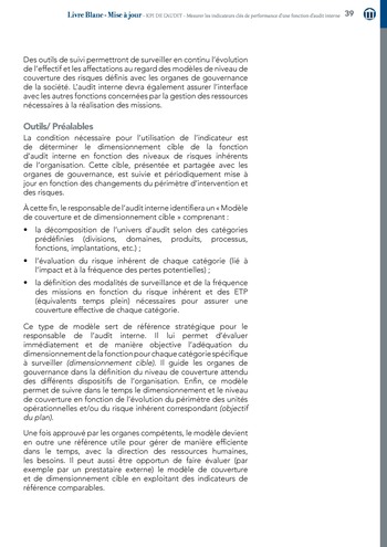 KPI de l’audit : Mesurer les indicateurs clés de performance d’une fonction d’audit interne / IIA Italy page 39