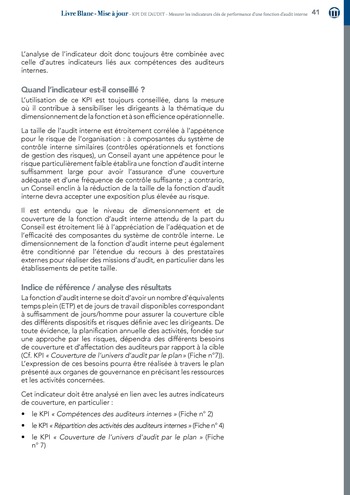 KPI de l’audit : Mesurer les indicateurs clés de performance d’une fonction d’audit interne / IIA Italy page 41