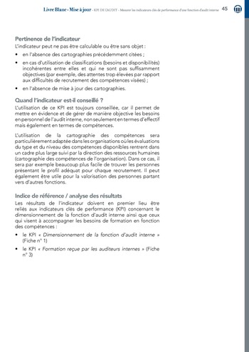 KPI de l’audit : Mesurer les indicateurs clés de performance d’une fonction d’audit interne / IIA Italy page 45