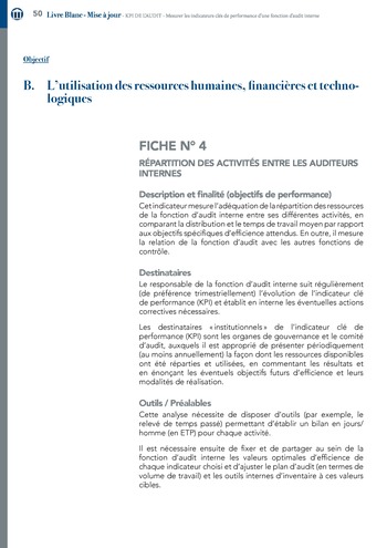 KPI de l’audit : Mesurer les indicateurs clés de performance d’une fonction d’audit interne / IIA Italy page 50