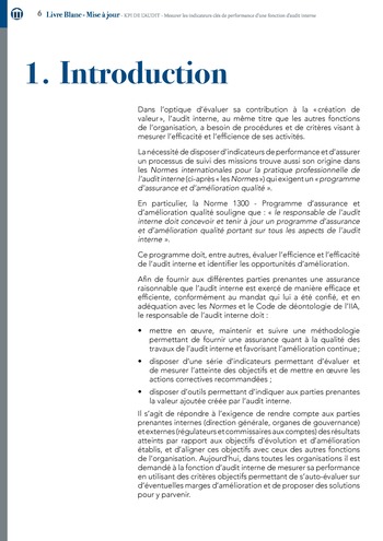 KPI de l’audit : Mesurer les indicateurs clés de performance d’une fonction d’audit interne / IIA Italy page 6