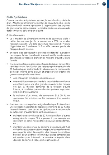 KPI de l’audit : Mesurer les indicateurs clés de performance d’une fonction d’audit interne / IIA Italy page 61