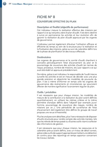 KPI de l’audit : Mesurer les indicateurs clés de performance d’une fonction d’audit interne / IIA Italy page 64