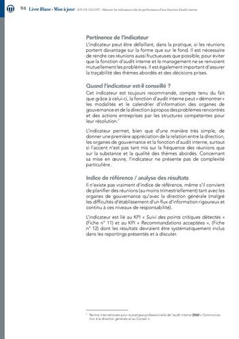 KPI de l’audit : Mesurer les indicateurs clés de performance d’une fonction d’audit interne / IIA Italy page 94