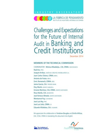 Enjeux et attentes concernant l’audit interne dans les banques et les établissements de crédit / IIA Spain page 2