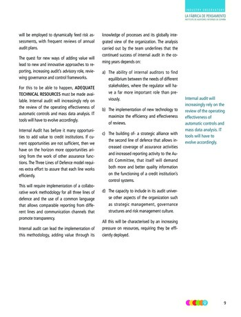 Enjeux et attentes concernant l’audit interne dans les banques et les établissements de crédit / IIA Spain page 8