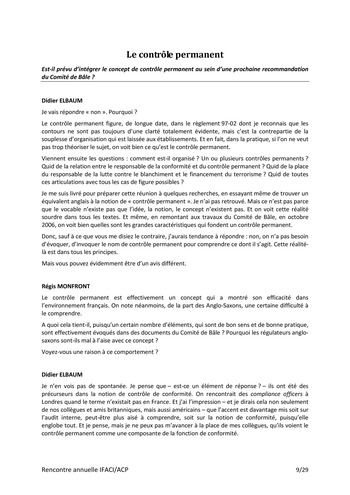 Réunion annuelle ACP/IFACI 2010 - Actes page 10