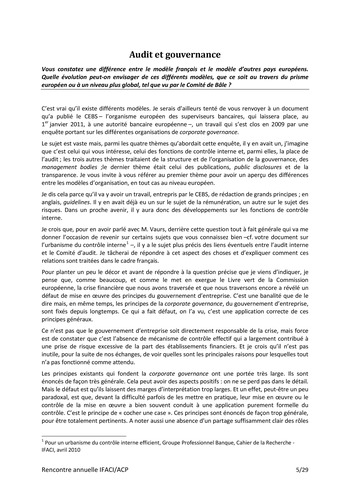 Réunion annuelle ACP/IFACI 2010 - Actes page 6
