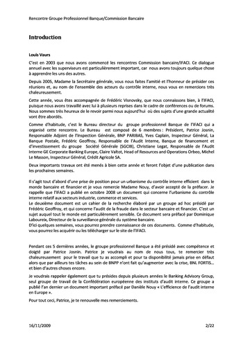 Commission Bancaire IFACI 2009 - Actes page 2