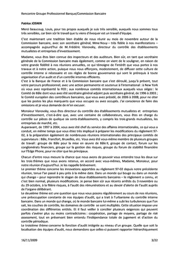 Commission Bancaire IFACI 2009 - Actes page 3