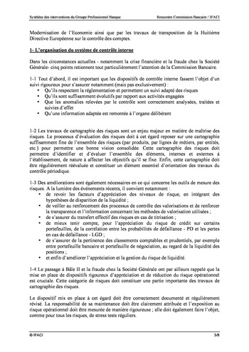 Commission Bancaire IFACI 2008 - Actes page 3