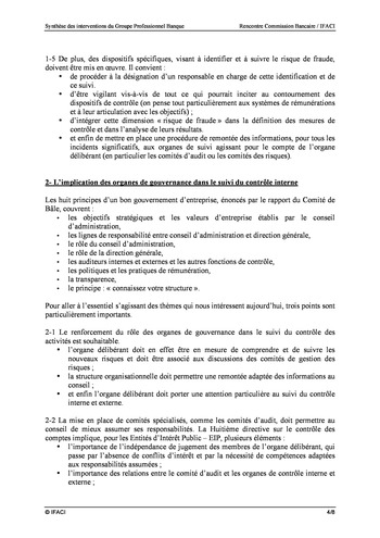 Commission Bancaire IFACI 2008 - Actes page 4