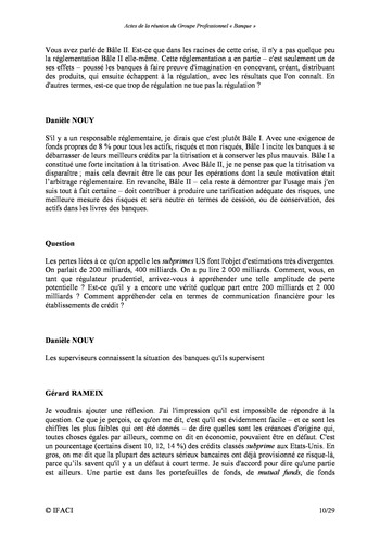 Commission Bancaire IFACI / AMF 2007 - Actes page 10
