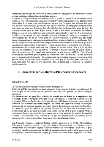 Commission Bancaire IFACI / AMF 2007 - Actes page 11