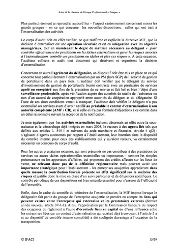Commission Bancaire IFACI / AMF 2007 - Actes page 15