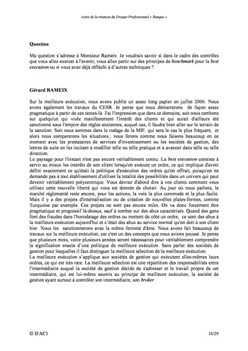 Commission Bancaire IFACI / AMF 2007 - Actes page 16