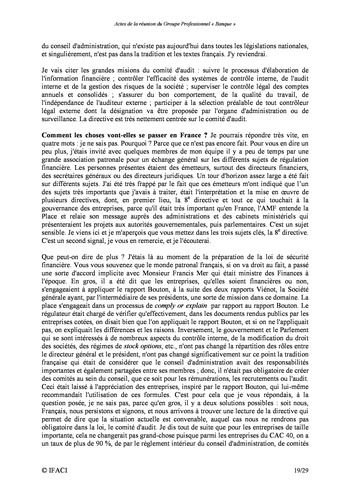 Commission Bancaire IFACI / AMF 2007 - Actes page 19