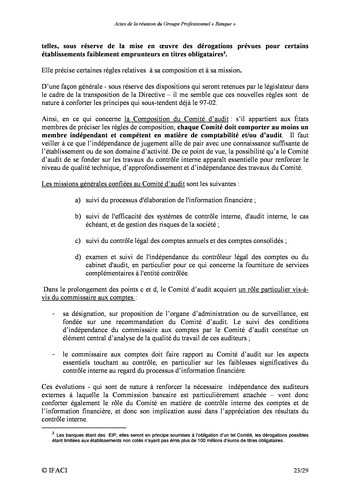 Commission Bancaire IFACI / AMF 2007 - Actes page 23