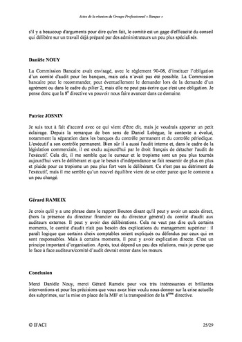 Commission Bancaire IFACI / AMF 2007 - Actes page 25
