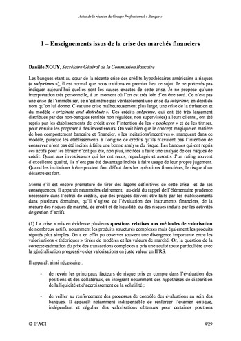 Commission Bancaire IFACI / AMF 2007 - Actes page 4