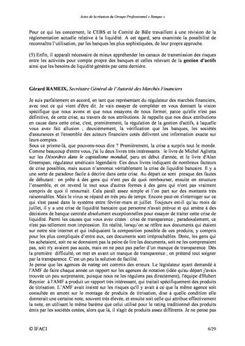 Commission Bancaire IFACI / AMF 2007 - Actes page 6