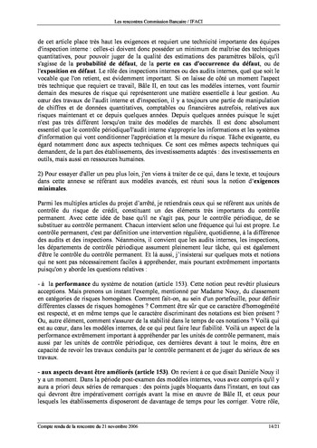 Commission Bancaire IFACI 2006 - Actes page 14