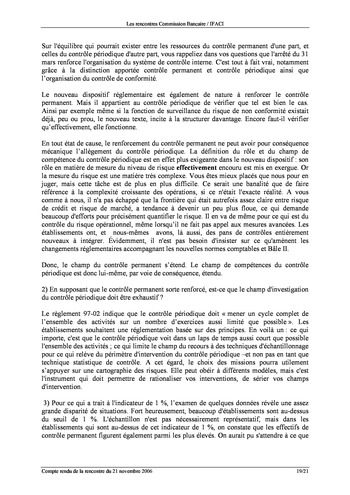 Commission Bancaire IFACI 2006 - Actes page 19