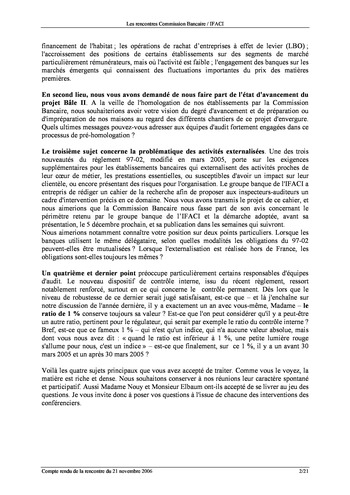 Commission Bancaire IFACI 2006 - Actes page 2
