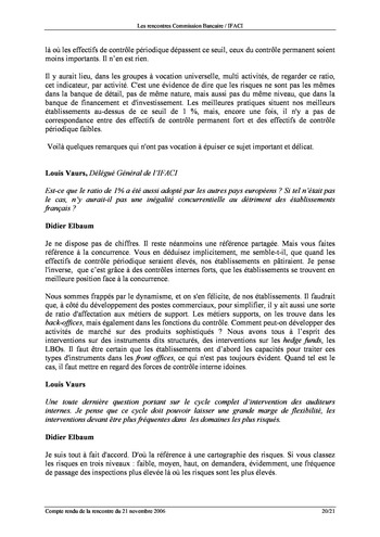 Commission Bancaire IFACI 2006 - Actes page 20