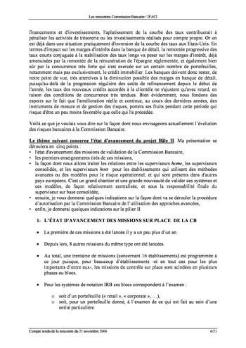 Commission Bancaire IFACI 2006 - Actes page 6
