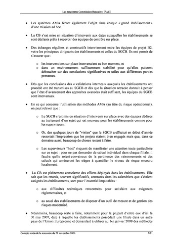 Commission Bancaire IFACI 2006 - Actes page 7