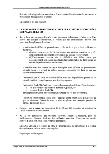 Commission Bancaire IFACI 2006 - Actes page 8