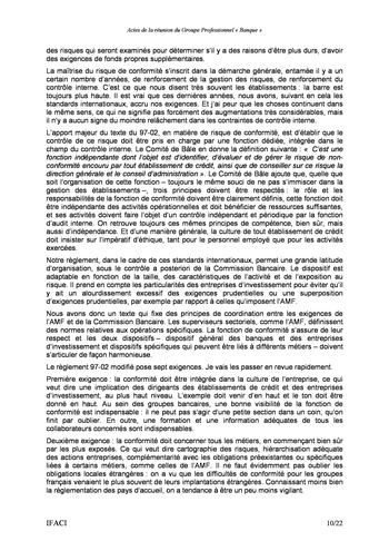 Commission Bancaire IFACI 2005 - Actes page 10