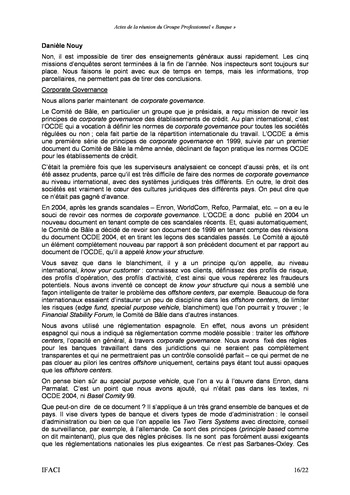 Commission Bancaire IFACI 2005 - Actes page 16