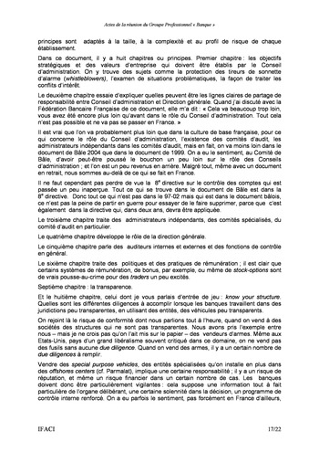 Commission Bancaire IFACI 2005 - Actes page 17