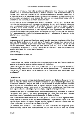 Commission Bancaire IFACI 2005 - Actes page 20