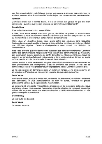 Commission Bancaire IFACI 2005 - Actes page 21