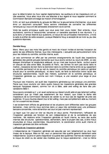 Commission Bancaire IFACI 2005 - Actes page 4