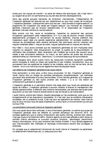 Commission Bancaire IFACI 2005 - Actes page 5