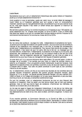 Commission Bancaire IFACI 2005 - Actes page 7