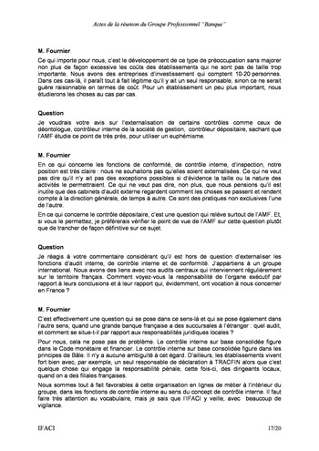 Commission Bancaire IFACI 2004 - Actes page 17