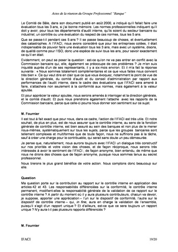 Commission Bancaire IFACI 2004 - Actes page 19