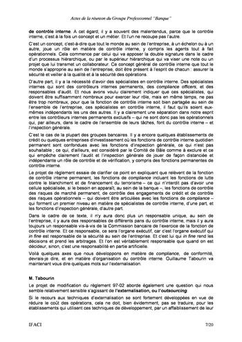 Commission Bancaire IFACI 2004 - Actes page 7