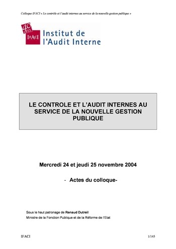 Le contrôle et l'audit internes au service de la nouvelle gestion publique page 2