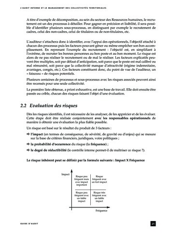 L'audit interne et le management des collectivités territoriales : la cartographie des risques page 22
