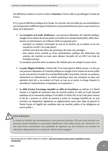 Maîtriser la fraude interne dans les collectivités territoriales page 11